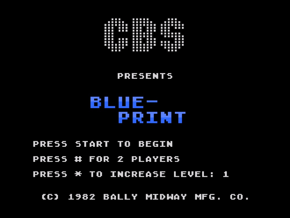 Title Screen of Blueprint for Atari 5200